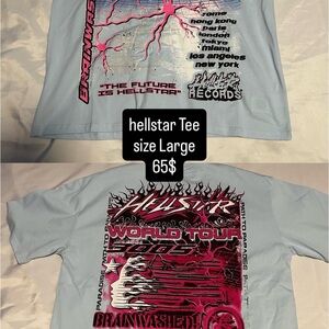 Hellstar Kids Graphic Tee - Light Blue and Pink